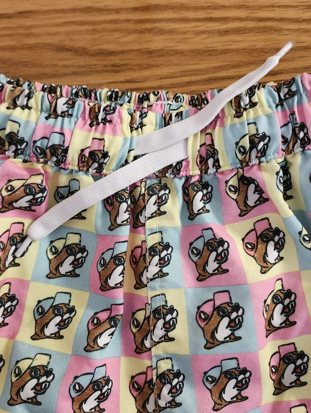 BUCEE'S Kids Pastel Multi-Color Swim Trunks w/ Cartoon Print Size Youth Medium